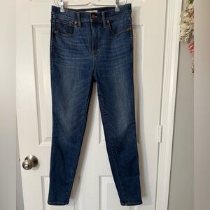 Madewell Dark Blue 10” High-Rise Skinny Jeans